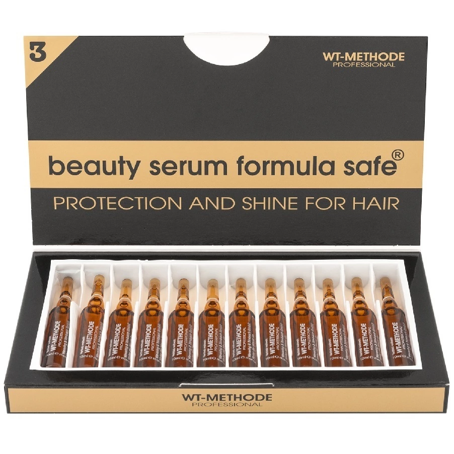 Wt-Methode Beauty Serum Formula Safe - Сыворотка для блеска и защиты волос 12 ампул по 10 мл